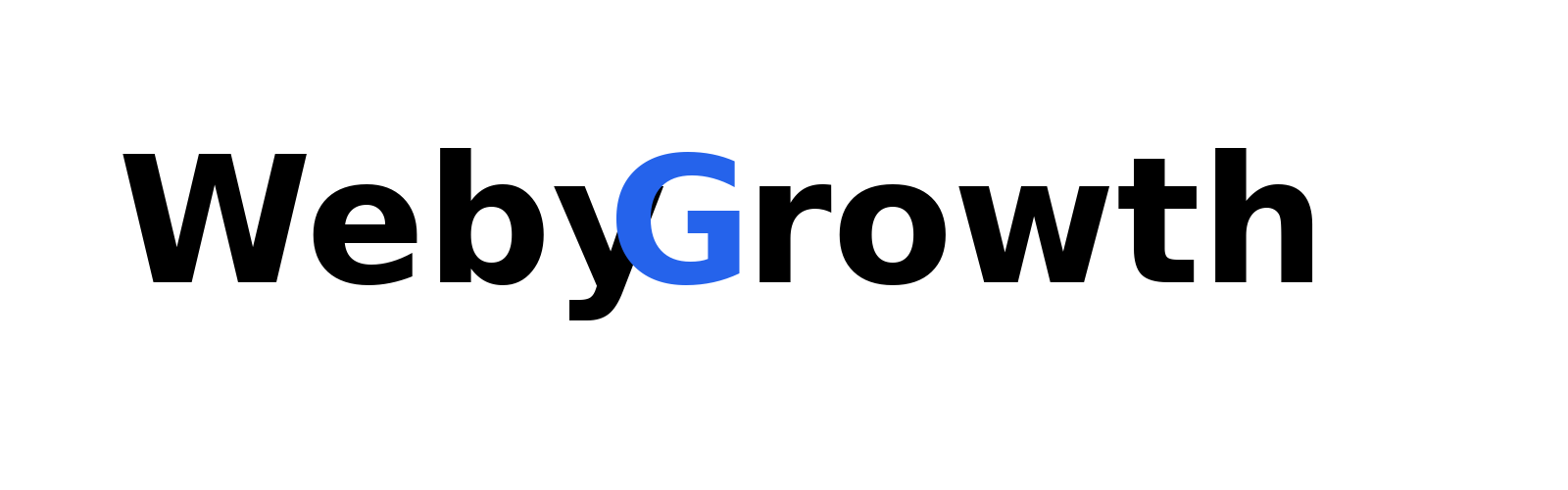 WebyGrowth web design and SEO agency logo